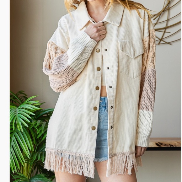 Oli & Hali Jackets & Blazers - 💪Oli and Hali “ Macy “ Oli & Hali Corduroy Sweater Jacket Shirt Relax Fit  SR2